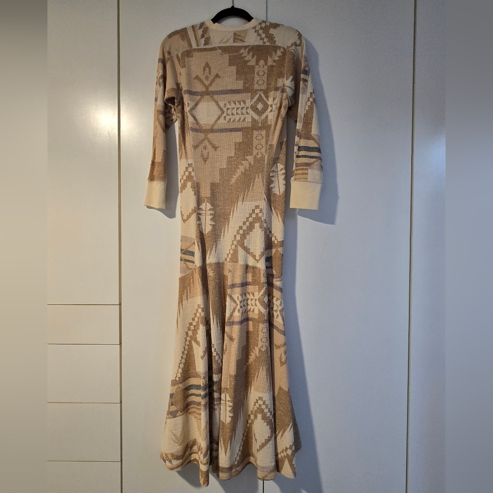 Polo Ralph Lauren Aztec Navajo Inspired Henley Midi Long Sleeve Dress (NWOT) - Picture 4 of 6